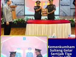 Kemenkumham Sulteng Gelar Sertijab Tiga Kepala UPT Pemasyarakatan di Palu