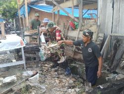 Peduli Lingkungan, Kodim 1412/Kolaka Koramil 05/Pakue, Gelar Aksi Bersih Sampah di Pasar Tradisional Saludongka