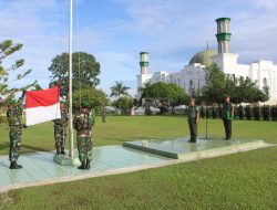 Dandim 0116/Nagan Raya di wakili Pasi Ter Pimpin Upacara Bendera Minggun Kodim 0116/Nagan Raya