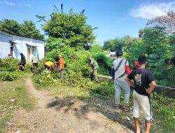 Babinsa Koramil 08/Kb. Tanjong Bersama Warga Gelar “Jumat Bersih” di Desa Geulumpang
