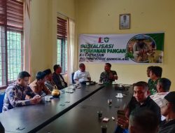 Sukseskan Ketahanan Panggan Dandim 0116/Nagan Raya Laksanakan Sosialisasi Kepada Petani di Wilayah