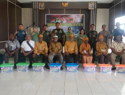 HUT Ke-79 TNI Danrem 182/JO Berikan Sembako Untuk Veteran & Warakawuri Kabupaten Fakfak