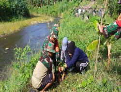 Lestarikan Alam Rawan Banjir, Kodim 1412/Kolaka Gelar Karya Bhakti Tanam Ratusan Pohon Pelindung