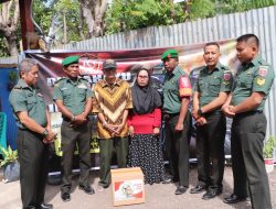 Secara Door To Door, Kodim 1425 Jeneponto Gelar Bakti Sosial Pemberian Bingkisan Sembako Kepada Purnawirawan TNI Sambut HUT Ke 79 TNI