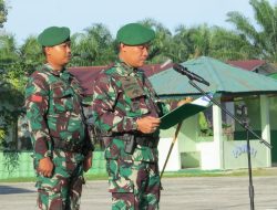 Dandim 0116/Nagan Raya Pimpin Upacara bendera Mingguan