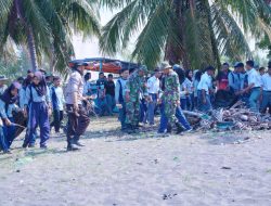 Sambut HUT TNI ke 79, Kodim 1404/Pinrang Gelar Kerja Bakti Bersihkan Pesisir Pantai Wisata Salopi