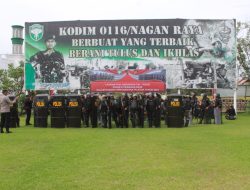 Ciptakan Pilkada Damai Dandim Pimpin Apel Latihan PHH dan TFG di Makodim 0116/Nagan Raya