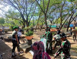 Sinergi Bersama Rakyat,Kodim 1412/Kolaka Menggelar Karya Bhakti Pembersihan Pasar Sentral Kolaka Dalam Rangka Sambut HUT TNI Ke-79