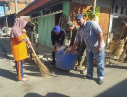 Dandim di wakili Paster Kodim 0116/Nagan Raya Pimpin Kegiatan Karya Bakti sambut HUT TNI ke 79