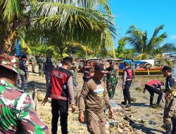 Peringati HUT TNI Ke 79 Tahun 2024, Kodim 0115/Simeulue Gelar Karya Bakti Pembersihan Pasar Dan Pantai