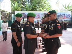 Danrem 141/Toddopuli Pimpin Sertijab Kasrem Dan Kasi Ops Serta Tiga Dandim Jajaran Korem 141/Tp