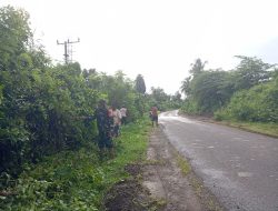 Jalin Kebersamaan, Babinsa Lapasa Koramil Mare Bersama Warga Gotong Royong Bersihkan Pinggiran Jalan