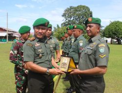 Dandim 0116/Nagan Raya Pimpin Upacara Korp raport Pindah satuan dan Naik Pangkat