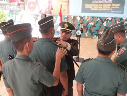 Dandim 1425 Jeneponto Pimpin Acara Korps Raport Kenaikan Pangkat dan Pindah Satuan
