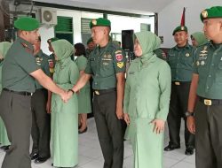 Dandim 1404/Pinrang Pimpin Acara Korps Raport Kenaikan Pangkat 27 Personel