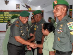 Bertepatan Hari Kesaktian Pancasila, 40 Personel Kodim Merauke Naik Pangkat