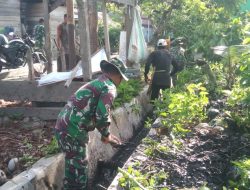 Sinergi Dengan Warga Wujudkan Lingkungan Sehat, Kodim 1412/Kolaka Karya Bhakti Menggelar Pembersihan Saluran Drainase