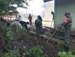 Antisipasi Banjir Wujudkan Lingkungan Sehat, Kodim 1412/Kolaka Menggelar Karya Bhakti Pembersihan Saluran Drainase