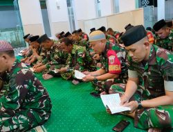 Personil Kodim 1422/Maros Gelar Doa Bersama Dalam Rangka HUT TNI Ke-79