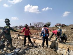 Pelaksanaan Kegiatan Pengecoran Plat Dekker Pertama Dalam TMMD Ke 122 TA. 2024 di Kab. Jeneponto