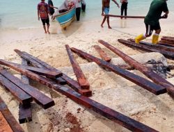 Tidak Kenal Medan, Satgas TMMD Kodim 1805/Raja Ampat Melangsir Mengakat kayu ke Titik Sasaran Dengan Cara Manual