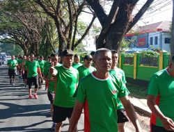 Jaga Kebugaran Dan Kesehatan Tubuh, Kodim 1422/Maros Laksanakan Olahraga