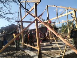 Rehab Rumah Tidak Layak Huni (RTLH) Program TMMD Ke 122 Kodim 1425 Jeneponto di Desa Tuju Kini Capai 30 %