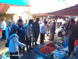Wakili Dandim 0116/Nagan Raya Danramil 04/Beutong Cek Pasar Tradisional bersama Forkopimda