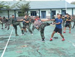 Korem 181/PVT Laksanakan Latihan Bela Diri Taktis, Dipimpin oleh Lettu Inf Oscar