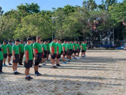 Pupuk Semangat Pola Hidup Sehat, Personil Kodim Maros Laksanakan Senam Bersama