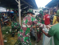 Peduli Wilayah, Kodim 1412/Kolaka Gelar Aksi Bersih Sampah di Pasar Tradisional