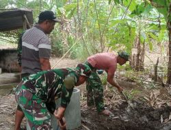 Gotong Royong Satgas TMMD Bersama Warga Mattampa bulu MCK Mulai Menunjukkan Hasil