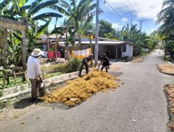 Babinsa Koramil 11/Barebbo Komsos Bersama Petani Rumput Laut Di Desa Watu