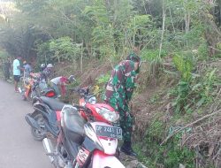 Ba Tuud Pimpin Personel Koramil 1419-04/Alla Karya Bakti Pembersihan Selokan