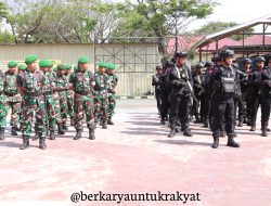 Dalam Rangka Pengamanan Kampanye Akbar Pilkada 2024, Kodim 1425/Jeneponto Bersama Polres Jeneponto Gelar Apel Gabungan