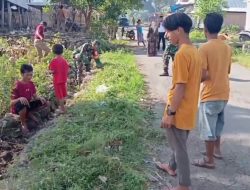Babinsa Koramil 1425-03/Tamalatea Bersama Warga Gelar Karya Bakti Pembersihan Saluran Air