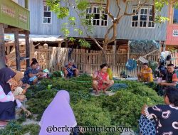 Komsos Bersama Petani Rumput Laut, Ini Pesan Penting Babinsa Koramil 1425-05/Batang Jelang Pilkada 2024