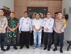 Dandim 1422/Maros Dampingi Menko Polhukam Pantau Kesiapan Pilkada Maros