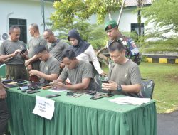 Cegah Dan Berantas Judi Online, Korem 141/Tp Periksa HP Prajurit dan PNS