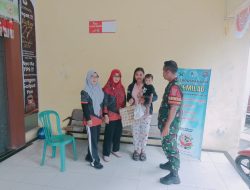 Bantu Instansi Terkait,Babinsa Koramil 0907/03 Tarbar Salurkan Bantuan Penambah Gizi Anak Stunting