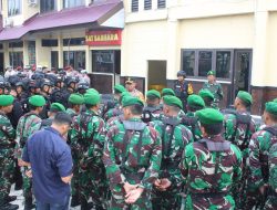 Personel Kodim 1405/Parepare Laksanakan Apel Gabungan Pengamanan Pilkada Serentak 2024