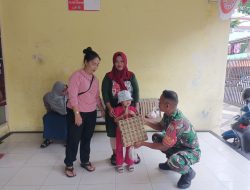 Bantuan Penambah Gizi Anak Stunting Kembali Disalurkan Babinsa Koramil 0907/03 Tarbar