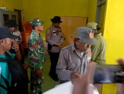 Babinsa Koramil 1805-03/Samate Kawal Pengembalian Hasil Suara Pemilu Dari TPS Menuju PPK