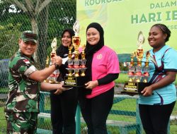 Persit Kodim Merauke Raih Juara 2 Pada Lomba Volly Hari Ibu 2024