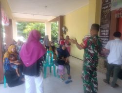 Cegah Stunting,Babinsa Koramil 0907/03 Tarbar Salurkan Tambahan Gizi Dan Pantau Kesehatan Anak