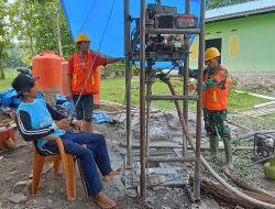 Babinsa Aska Koramil 1424-05/Sinjai Selatan Kodim 1424/Sinjai Laksanakan Pendampingan Pembuatan Sumur Bor