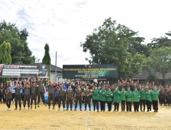 Meriahkan HUT Ke-68 Korem 141/Toddopuli Gelar Pertandingan Bola Voli