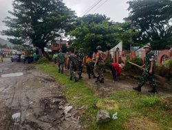 Dalam Rangka Hari Juang TNI AD Ke-79 Tahun, Kodim 0308/Pariaman Gelar Karya Bakti Pembersihan Monumen Tugu Perjuangan