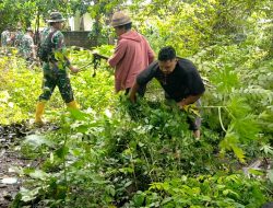 Wujudkan Aksi Bhakti Di Hari Juang TNI AD Kasdim Loteng Pimpin Karya Bhakti Pembersihan Kali di Leneng