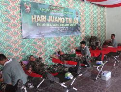 Dandim Loteng Pimpin Upacara Peringatan Hari Juang TNI AD dan Gelar Bakti Sosial Untuk Masyarakat